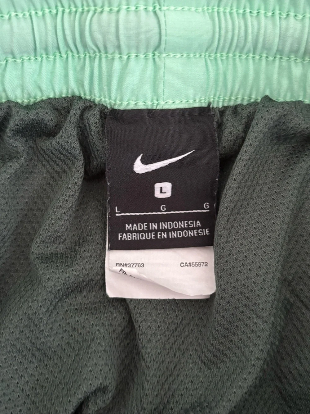 Nike Gray Black Mint Colorblock Men's Swim Trunks